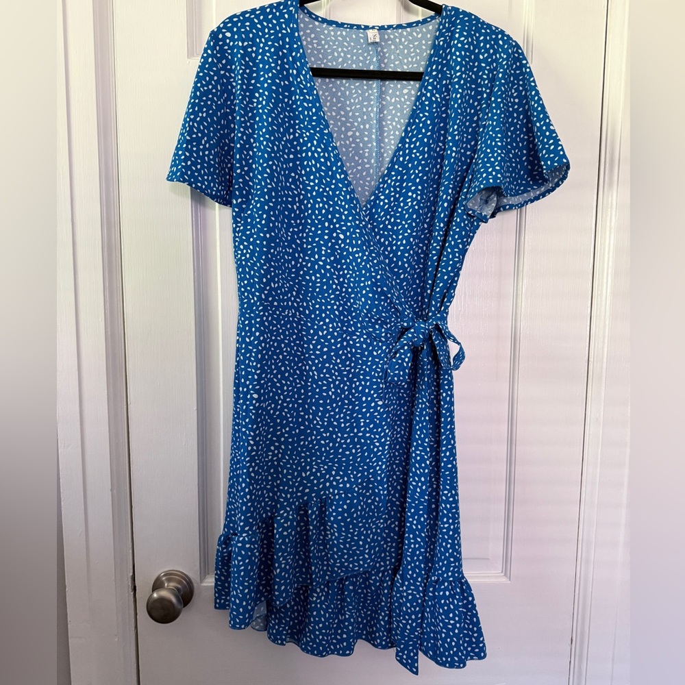 Patterned Blue and White Summer Dress